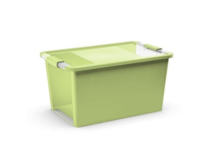 Plastový úložný box BI, objem 40l, 55 x 35 x 28 (výška) cm, zelený