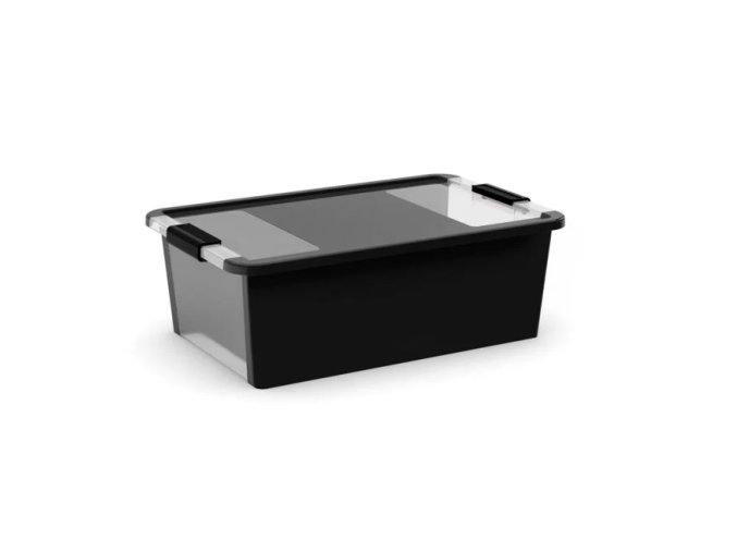 Plastový úložný box BI, objem 26l, 55 x 35 x 19 (výška) cm, černý