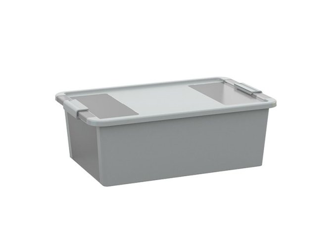 Plastový úložný box BI, objem 26l, 55 x 35 x 19 (výška) cm, šedý