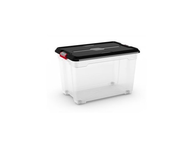 Plastový úložný box Moover box XL, objem 60l, 58 x 38 x 37 (výška) cm, černé víko