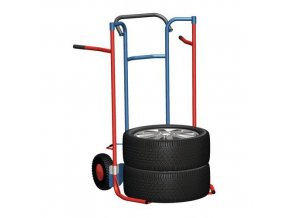 Rudl na pneu s dušovými koly, Variofit, do 200 kg, modrá/antracit (Barva antracit RAL7016)