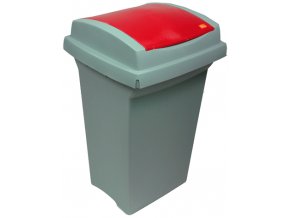 Odpadkový koš na tříděný odpad, 50 l, červený