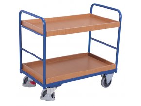 Policový vozík, Variofit, ložná plocha 96 x 65 cm, do 250 kg, modrá/antracit (Barva antracit RAL7016)