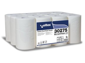 Papírové ručníky v miniroli CELTEX super bílá, 2 vrstvy, bal. 12 ks