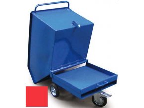 Výklopný vozík na špony, třísky 250 litrů, var, základní, červený