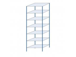 85772 kovovy bezsroubovy regal zakladni 300 x 100 x 60 cm 130 kg police 7 polic modry