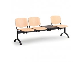 Dřevěná lavice ISO (trojsedák), odklád. stolek II.
