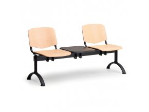 Dřevěná lavice ISO (dvojsedák), odklád. stolek II.