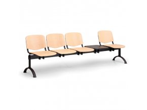 Dřevěná lavice ISO (čtyrsedák), odklád. stolek II.