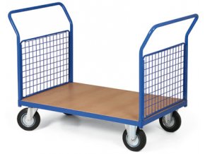 Plošinový vozík, dvě drátěná madla, 200 kg, kola 125 mm