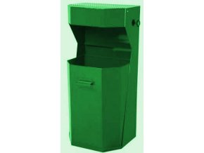 Odpadkový koš venkovní, standardní - zelený
