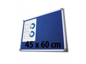 Tabule textilní, 45 x 60 cm, modrá