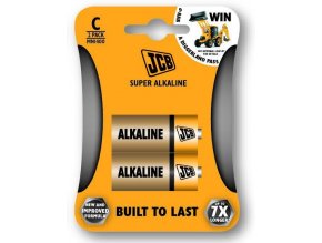 JCB SUPER alkalická baterie LR14, blistr 2 ks