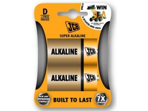 JCB SUPER alkalická baterie LR20, blistr 2 ks