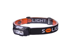 Solight LED čelová nabíjecí svítilna, 150 + 100lm, bílé a červené světlo, Li-Ion