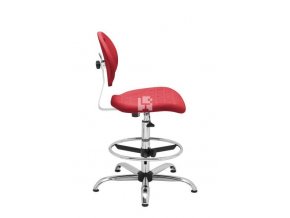 Zvýšená laboratorní židle PRO Special, červená