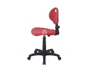 Nízká laboratorní židle PRO Standard, červená, permanentní kontakt