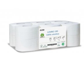 Toaletní papír Mini Jumbo role 19cm 2vrstvy bílý - 12ks