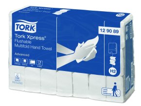 Papírové ručníky skládané TORK Xpress splachovatelné bílá H2 - 1krt