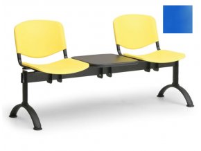 lavice dvousedak stolek plastovy cerna modra