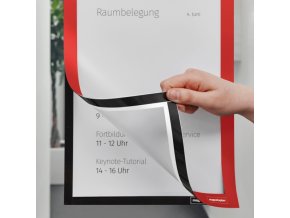 Magnetoplan Magnetofix samolepící magnetický rámeček A4 červený (2ks)