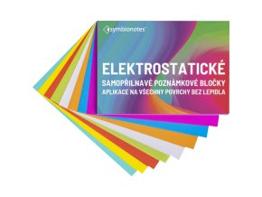 Poznámkové bločky elektrostatické Symbionotes 70x100 mm MIX 4 barev