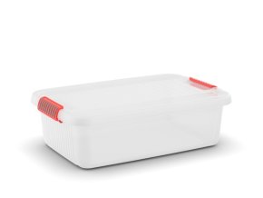 Plastový úložný box K-Latch M, objem 28l, 59 x 39 x 18 (výška) cm, bílý