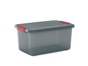 Plastový úložný box K-Latch L, objem 43l, 59 x 39 x 28 (výška) cm, šedý