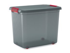 Plastový úložný box K-Latch XXL, objem 69l, 59 x 39 x 45 (výška) cm, šedý
