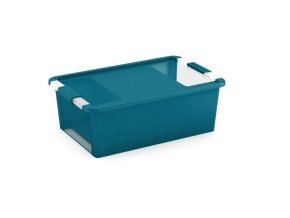 Plastový úložný box BI, objem 26l, 55 x 35 x 19 (výška) cm, tyrkys
