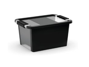 Plastový úložný box BI, objem 11l, 36,5 x 26 x 19 (výška) cm, černý