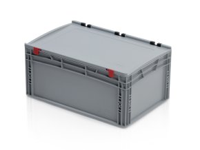 Euro přepravka s víkem 56l, plný úchyt 27 x 60 x 40 cm