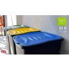 Detail víka košů na tříděný odpad ECOGREEN 50 litrů barevné víko zelené žluté modré