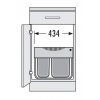 Vestavný odpadkový koš, Hailo AS Raumspar tandem S 12/8/8/D