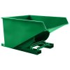 Výklopný kontejner, přepravník s dvojitým dnem, sítem, výpustným kohoutem, zelený