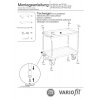 Policový vozík s madlem, Variofit, do 400 kg, 2 police s ohraněním (84 x 49 cm)