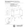 Policový vozík s madlem, Variofit, do 250 kg, 2 police (98 x 59 cm)