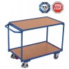 Policový vozík s madlem, Variofit, do 250 kg, 2 police (83 x 49 cm), modrá/antracit (Barva antracit RAL7016)