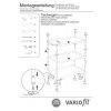 Policový vozík s madlem, Variofit, 3 police s ohraněním (99 x 69 cm), do 400 kg