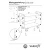 Policový vozík, 3 police, Variofit, ložná plocha 120 x 80 cm, do 250 kg
