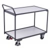 Antistatický policový vozík s madlem, 2 police (98 x 59 cm), Variofit, do 250 kg, modrá/antracit (Barva antracit RAL7016)