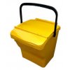 Odpadkový koš plastový na tříděný odpad - žlutá, 40 l