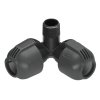 L-kus 25 mm x vnější závit 3/4", rohová přípojka zadešťovače