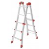 Multifunkční  teleskopický hliníkový žebřík Hailo M80 4 x 3 příčky - 2022