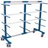 Regálový vozík s 24 nosnými rameny oboustranný (310), modrá/antracit (Barva antracit RAL7016)