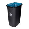 Plastová nádoba na třídění odpadu 90 l – modrý koš s kovovým madlem