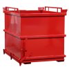 Kontejner s výklopným dnem, 2000 litrů, červená, plné stěny