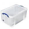Plastový úložný box s víkem, really useful box, průhledný, 48 litrů