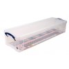Plastový úložný box s víkem, really useful box, průhledný, 22 litrů