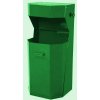 Odpadkový koš plastový 120 l – lehce stohovatelný, víko zelené